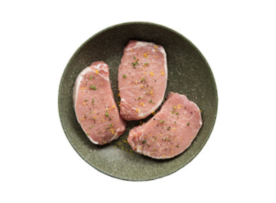 Seasoned Pork Loin Boneless Chops - 1 Lb