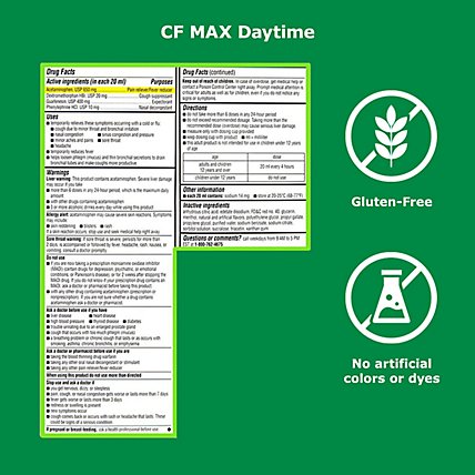 Robitussin CF Max Severe Cough Cold + Flu Relief Maximum Strength - 4 Fl. Oz. - Image 4