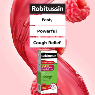 Robitussin CF Max Severe Cough Cold + Flu Relief Maximum Strength - 4 Fl. Oz. - Image 3