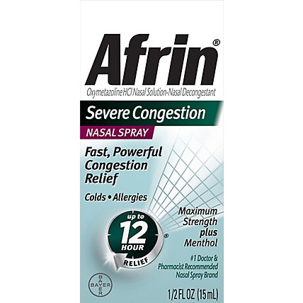 Afrin Nasal Spray Severe Congestion Maximum Strength - 0.5 Fl. Oz. - Image 2
