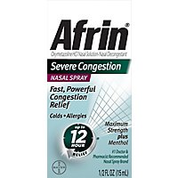 Afrin Nasal Spray Severe Congestion Maximum Strength - 0.5 Fl. Oz. - Image 2