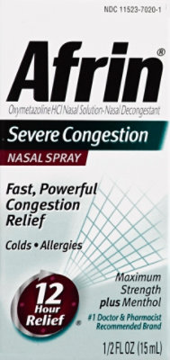 Afrin Nasal Spray Severe Congestion Maximum Strength - 0.5 Fl. Oz. - Image 2