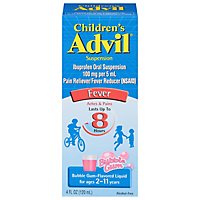 Advil Childrens Fever Ibuprofen 100 mg Liquid Suspension Bubble Gum-Flavored - 4 Fl. Oz. - Image 3