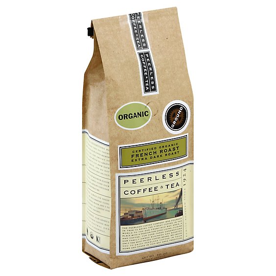 Peerless Coffee & Tea Coffee Organic Ground Extra Dark Roast French Roast - 10 Oz