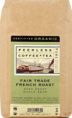 Peerless Coffee & Tea Coffee Organic Whole Bean Dark Roast French Roast - 32 Oz - Image 2