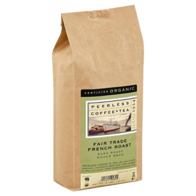 Peerless Coffee & Tea Coffee Organic Whole Bean Dark Roast French Roast - 32 Oz