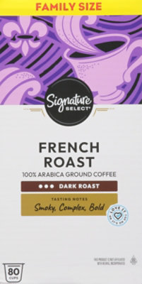 Signature SELECT Coffee Pods Single Serve Arabica Dark Roast French Roast - 80 Count - Image 4