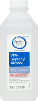 Signature Select/Care Alcohol Isopropyl 91% First Aid Antiseptic - 16 Fl. Oz. - Image 2