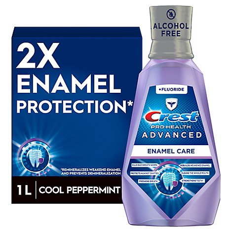 Crest Pro-Health Advanced Alcohol Free Mouthwash Enamel Care - 33.8 Fl. Oz.