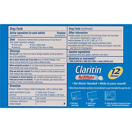 Claritin Reditabs 12 Hrs 5 Mg - 30 Count - Image 5