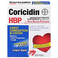 Coricidin HBP Chest Congestion & Cough Liqui-Gels Softgels - 20 Count - Image 2