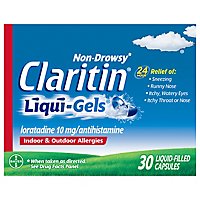 Claritin Antihistamine Liqui-Gels Indoor & Outdoor Allergies 10mg - 30 Count - Image 1