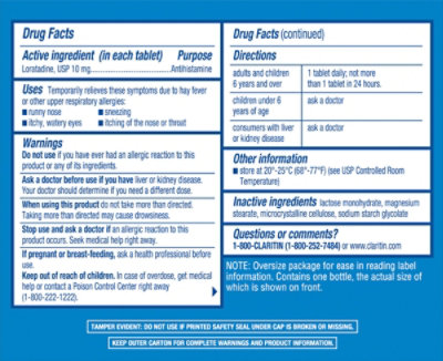 Claritin Tablets Allergy 24 Hrs 10 Mg - 70 Count - Image 5