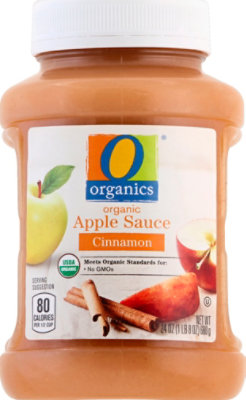 O Organics Organic Apple Sauce Cinnamon - 24 Oz