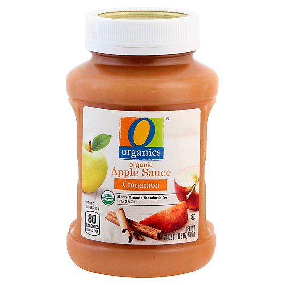 O Organics Organic Apple Sauce Cinnamon - 24 Oz