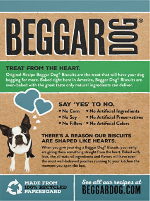 Beggar Dog Dog Treats Oven-Baked Gourmet Original Recipe With Chicken Meal & Oats Box - 16 Oz - Image 5