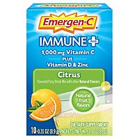 Emergen-C Immune + Citrus Dietary Supplement With Vitamin D Fizzy Drink Mix Vitamin C - 10-0.31 Oz. - Image 3