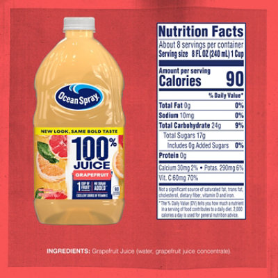 Ocean Spray 100% Juice No Sugar Added Grapefruit - 60 Fl. Oz. - Image 4