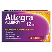 Allegra Allergy Antihistamine Tablets 12 Hour 60mg Non-Drowsy - 24 Count - Image 1