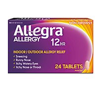 Allegra Allergy Antihistamine Tablets 12 Hour 60mg Non-Drowsy - 24 Count