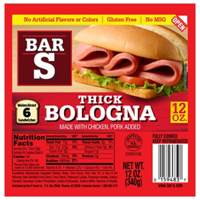 Bar-S Bologna Thick - 12 Oz - Image 2