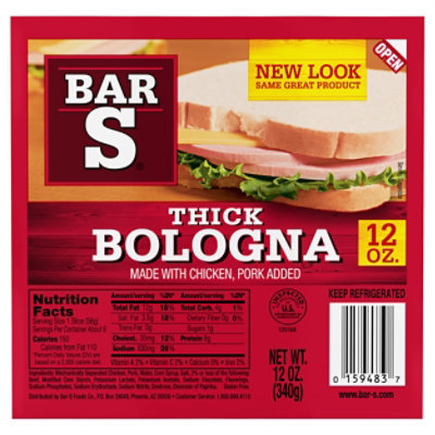 Bar-S Bologna Thick - 12 Oz