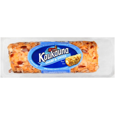 Kaukauna Double Sharp / Swiss Spreadable Cheese Log - 10 Oz. - Image 2