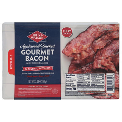 Dietz & Watson Bacon Gourmet Fully Cooked and Ready to Eat - 2.29 Oz - Image 3