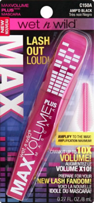 Wet N Wild Max Vol Plu Mascara Ampd Blk .27 Oz