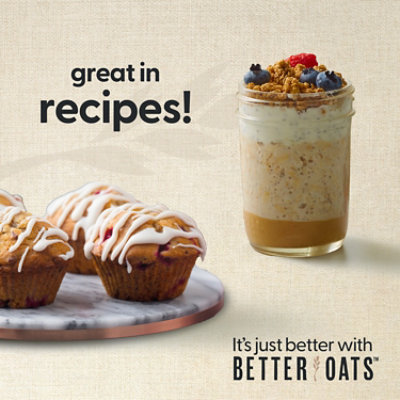 Better Oats Thick & Hearty Blueberry Muffin Quick Cooking Oatmeal With Flax Seeds - 15.1 Oz - Image 2