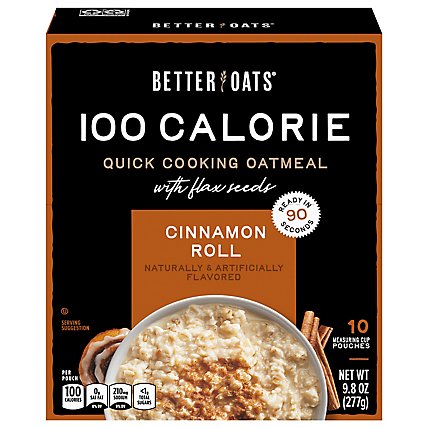 Better Oats Oat Fit Oatmeal Instant Cinnamon Roll - 10 Count - Image 3