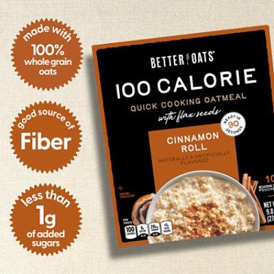 Better Oats Oat Fit Oatmeal Instant Cinnamon Roll - 10 Count - Image 3