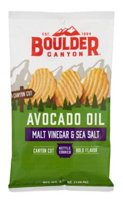 Boulder Canyon Potato Chips Kettle Cooked Malt Vinegar & Sea Salt Bag - 5.25 Oz - Image 3