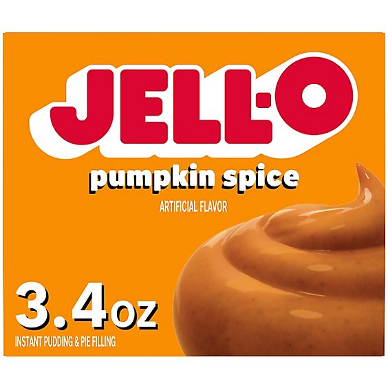 Jell-O Pumpkin Spice Instant Pudding & Pie Filling Mix Box - 3.4 Oz