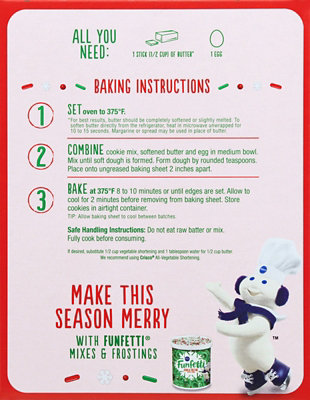 Pillsbury Funfetti Sugar Cookie Mix Holiday With Candy Bits - 17.5 Oz - Image 6