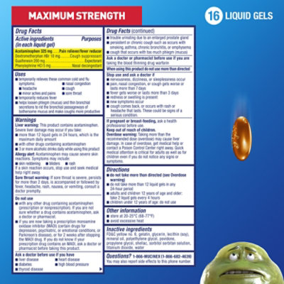 Mucinex Fast-Max Cold Flu & Sore Throat Medicine Maximim Strength Liquid Gels - 16 Count - Image 4