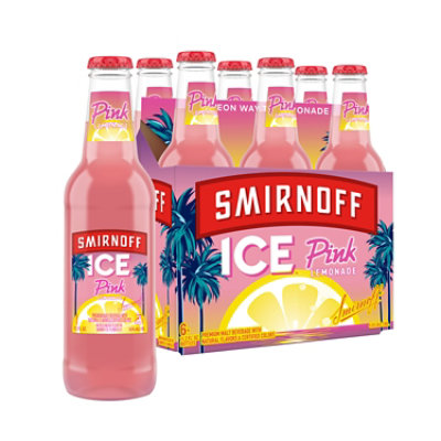 Smirnoff Ice Pink Lemonade 4.5% ABV In Bottles - 6-11.2 Oz - Image 1