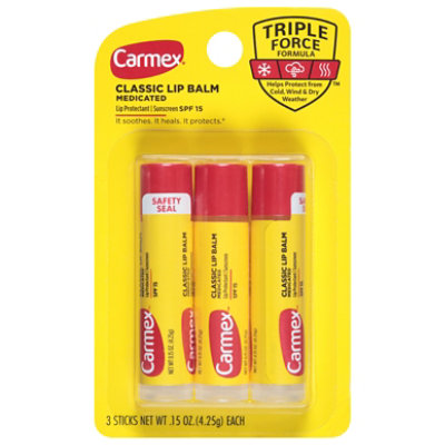 Carmex Lip Balm Original SPF 15 Sunscreen - 3-.15 Oz - Image 3