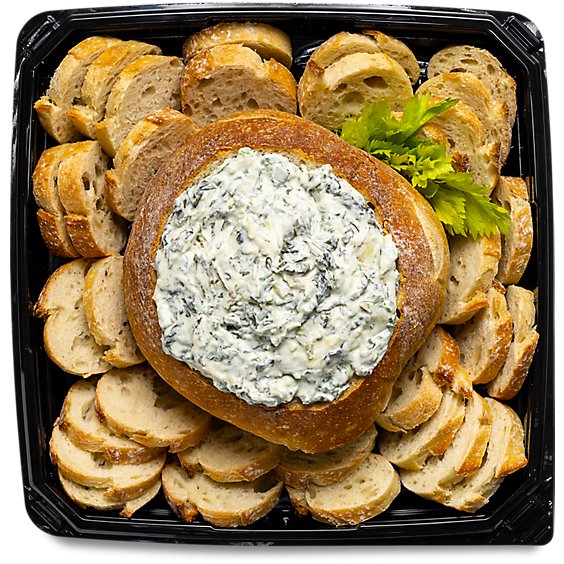Deli Spinach Dip Large Boule Tray - Each