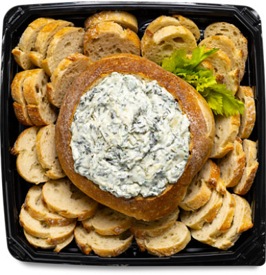 Deli Spinach Dip Large Boule Tray - Each