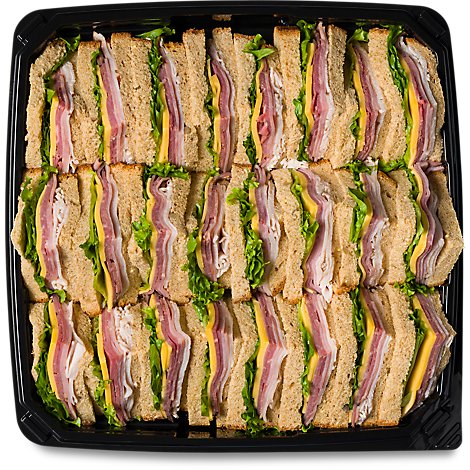 Deli Catering Tray Club Sandwich 4 to 6 Servings -Each (Please allow 48 hours for delivery or pickup)