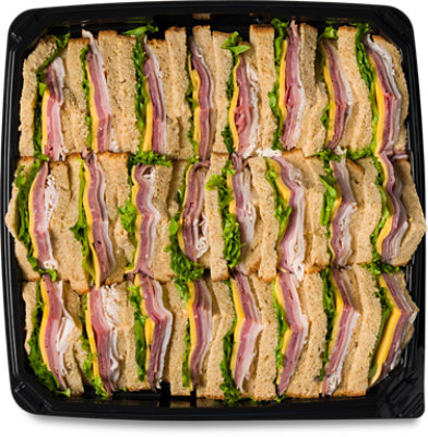 Deli Catering Tray Club Sandwich 4 to 6 Servings -Each (Please allow 24 hours for delivery or pickup)