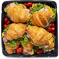 Deli Catering Tray Croissant Sandwich 4 to 6 Servings - Each (2190 Cal) (Please allow 48 hours for delivery or pickup) - Image 1