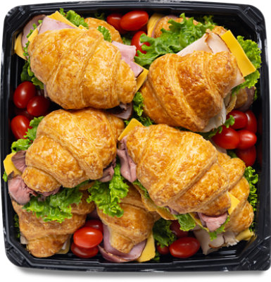 Deli Tray Croissant Sandwich 4 to 6 Servings - Each (2190 Cal) (Please allow 24 hours for delivery or pickup)