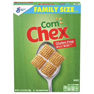  Chex Cereal Corn Gluten Free Oven Toasted Family Size - 18 Oz 
