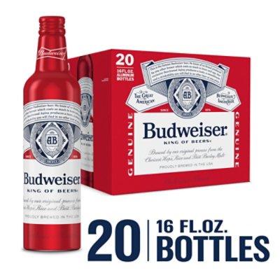 Budweiser Beer In Bottles - 20-16 Fl. Oz. - Image 1