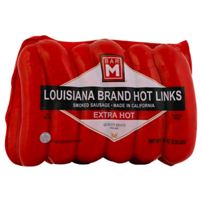 Bar-M Louisiana Hot Links - 36 Oz
