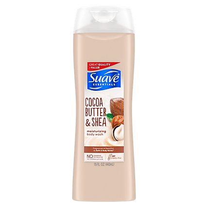Suave Essentials Body Wash Moisturizing Cocoa Butter & Shea - 15 Fl. Oz. - Image 2