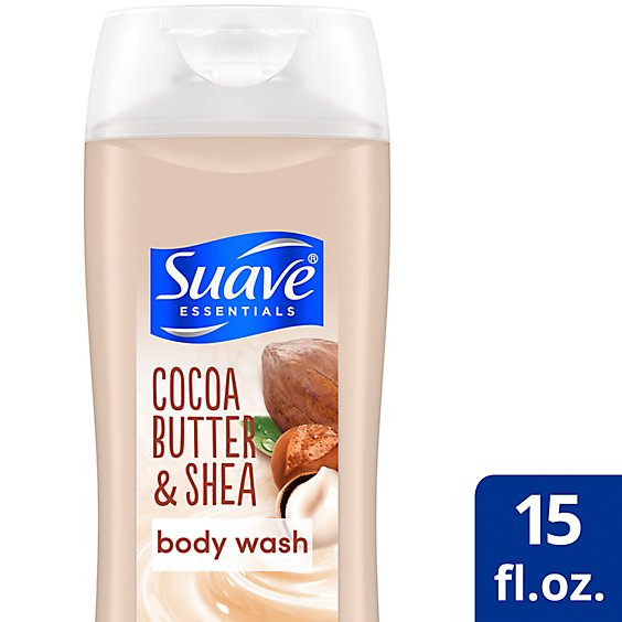 Suave Essentials Body Wash Moisturizing Cocoa Butter & Shea - 15 Fl. Oz.