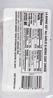 La Bonne Vie Cheese Goat Garlic & Herb - 4 Oz - Image 6